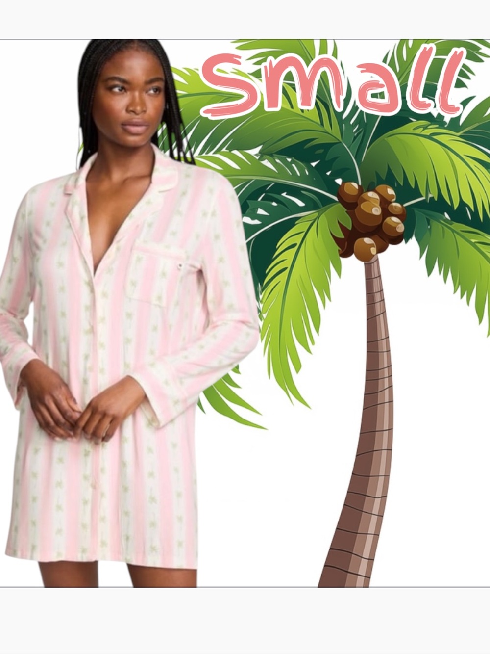 Victoria’s Secret SMALL PRETTY BLOSSOM PALMS Modal Sleepshirt